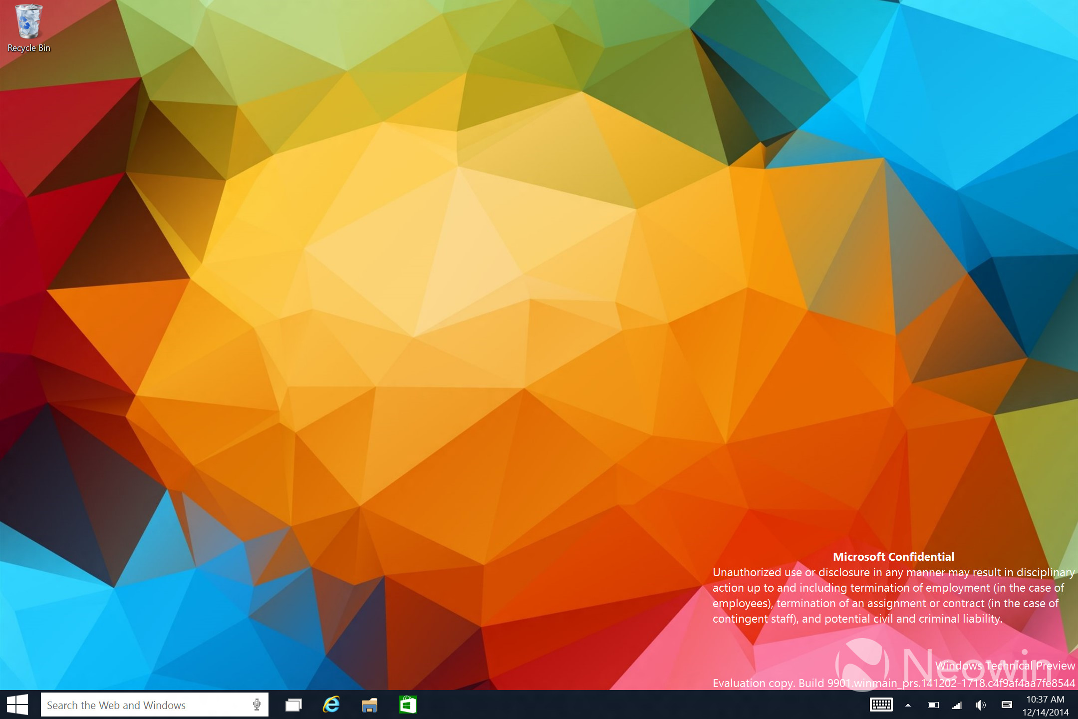 New UI design for Windows 10 build 9901 35
