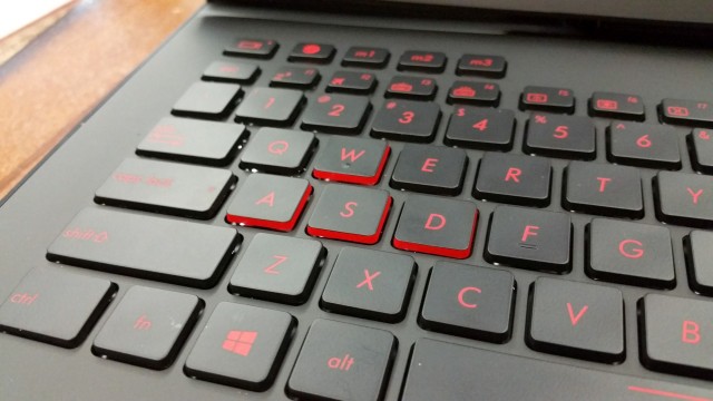 Yes, we are serious about gaming here! WASD keys highlighted in red sides!