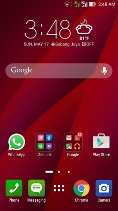 Since I got myself the red Zenfone 2, the interface was also matched by default.