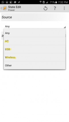 Here, you can select Wireless for Wireless charging. If your device doesn't have wireless charging, you can choose other modes. USB is power connected to your computer and AC is power from wall socket.