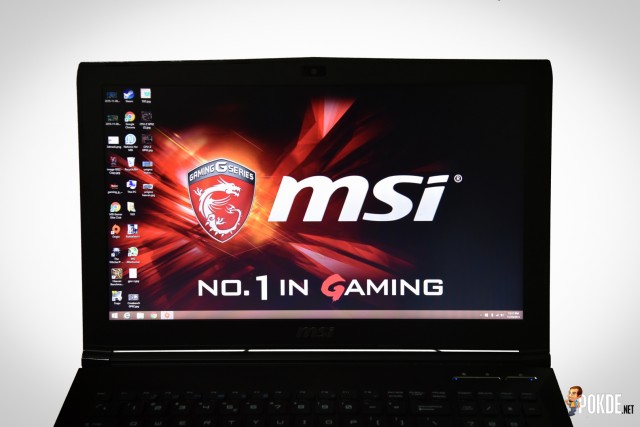 MSI GP62 screen front
