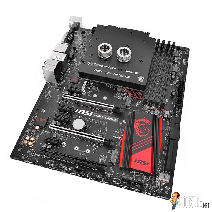 Thermaltake exclusively design the Pacific M3 motherboard water block for MSI board 34