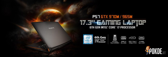 GIGABYTE announced new gaming laptops with latest Intel Skylake 39