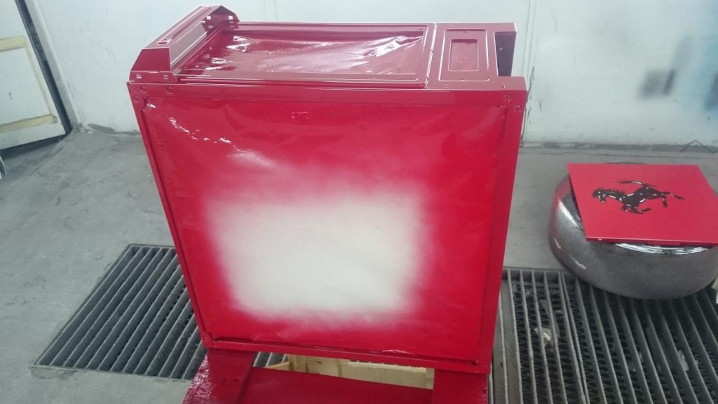 Rosso Corsa layer sprayed