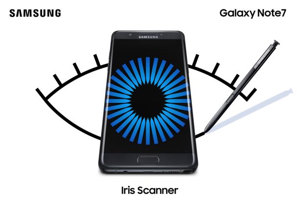 Galaxy Note 7 iris scanner