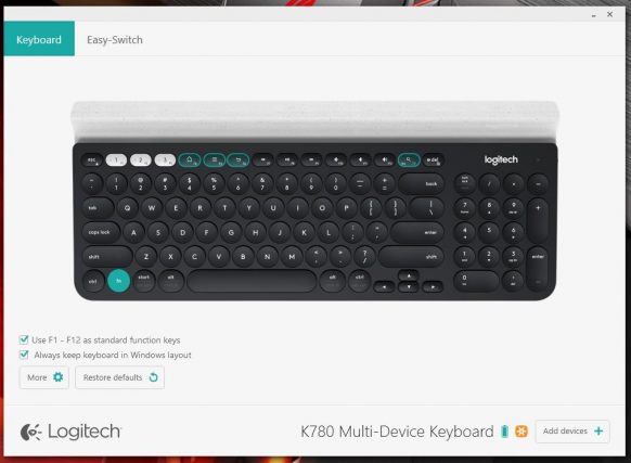 Logitech K780 Options