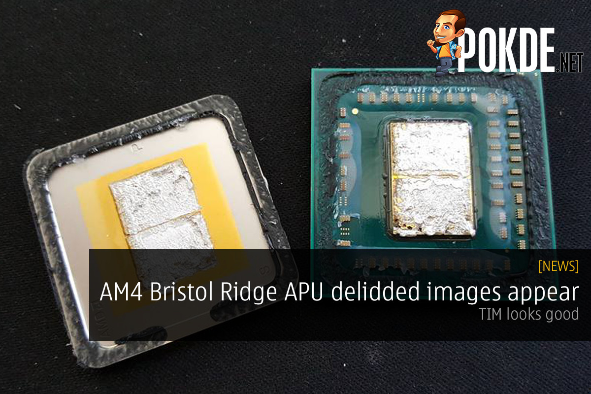 AM4 Bristol Ridge APU delidded images appear — TIM looks good 28