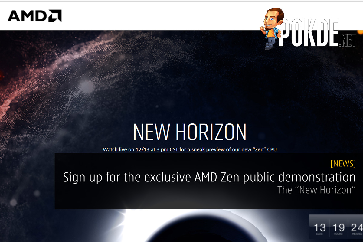 Sign up for the exclusive AMD Zen public demonstration — The “New Horizon” 32