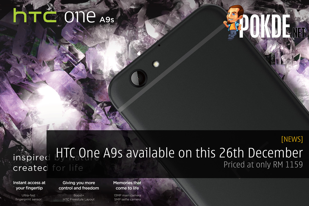 HTC One A9s available on this 26th December — priced at only RM 1159 31