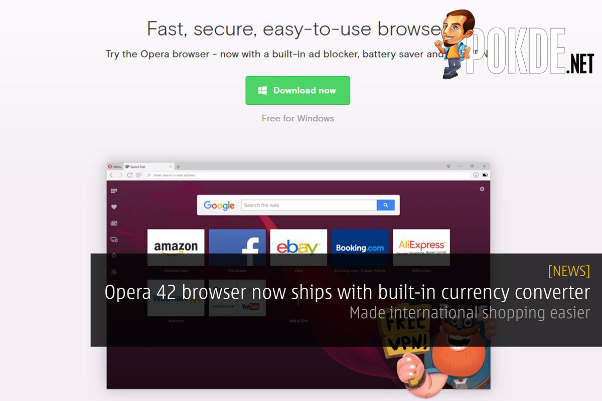 Opera 42 browser now ships with built-in currency converter — makes international shopping easier 24