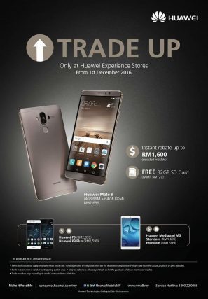 Get up to RM1600 back when you trade up to a new Huawei flagship! 32
