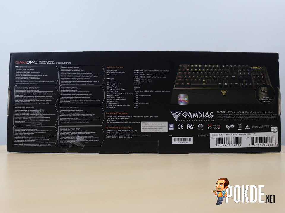 GAMDIAS Hermes P1 RGB Review Great Keyboard But HERA Software