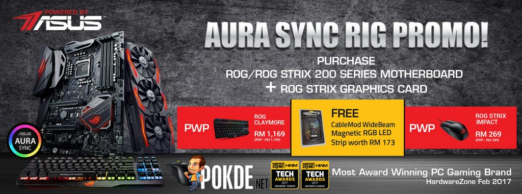 RGB enthusiasts, you are in luck; up your game with the Aura Sync Rig Promo powered by ASUS! 27
