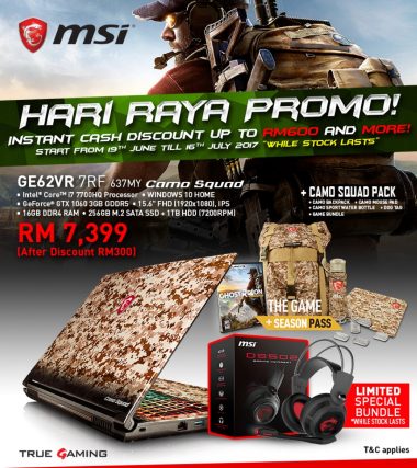 MSI's Hari Raya Promo; With Instant Cash Discount Up to RM 600! 27