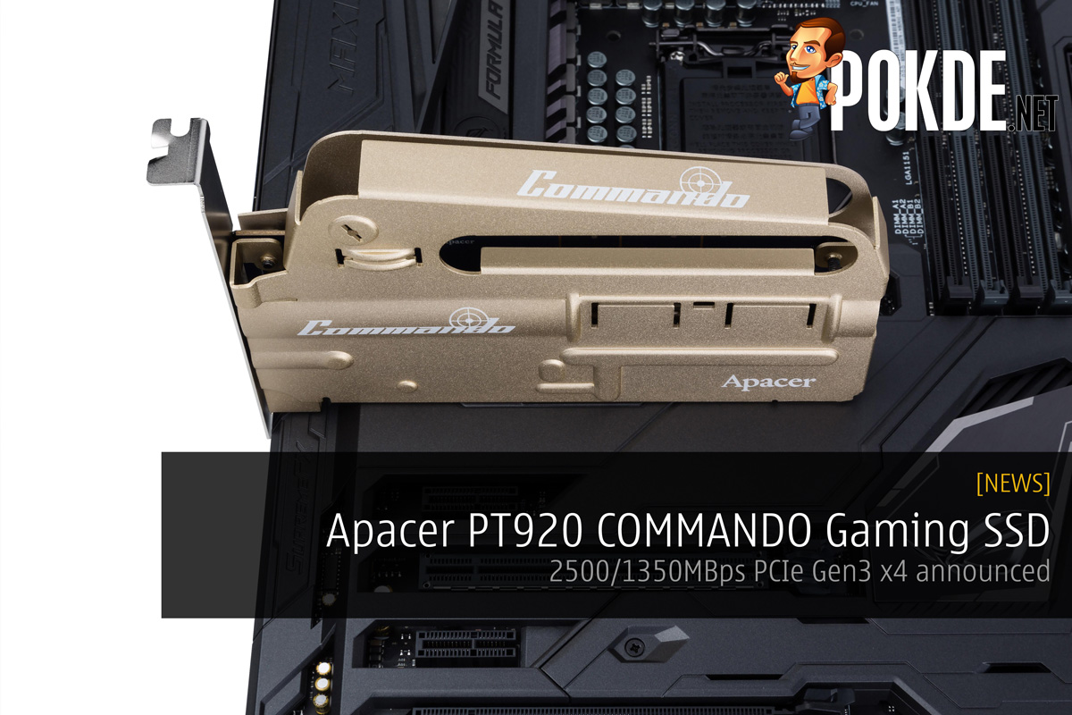 Apacer PT920 COMMANDO Gaming SSD; 2500/1350MBps PCIe Gen3 x4 announced 25