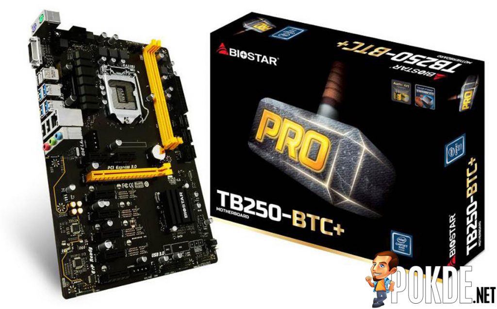 World’s First 8 Slot Mining Motherboard - Introducing BIOSTAR's TB250-BTC+ 30