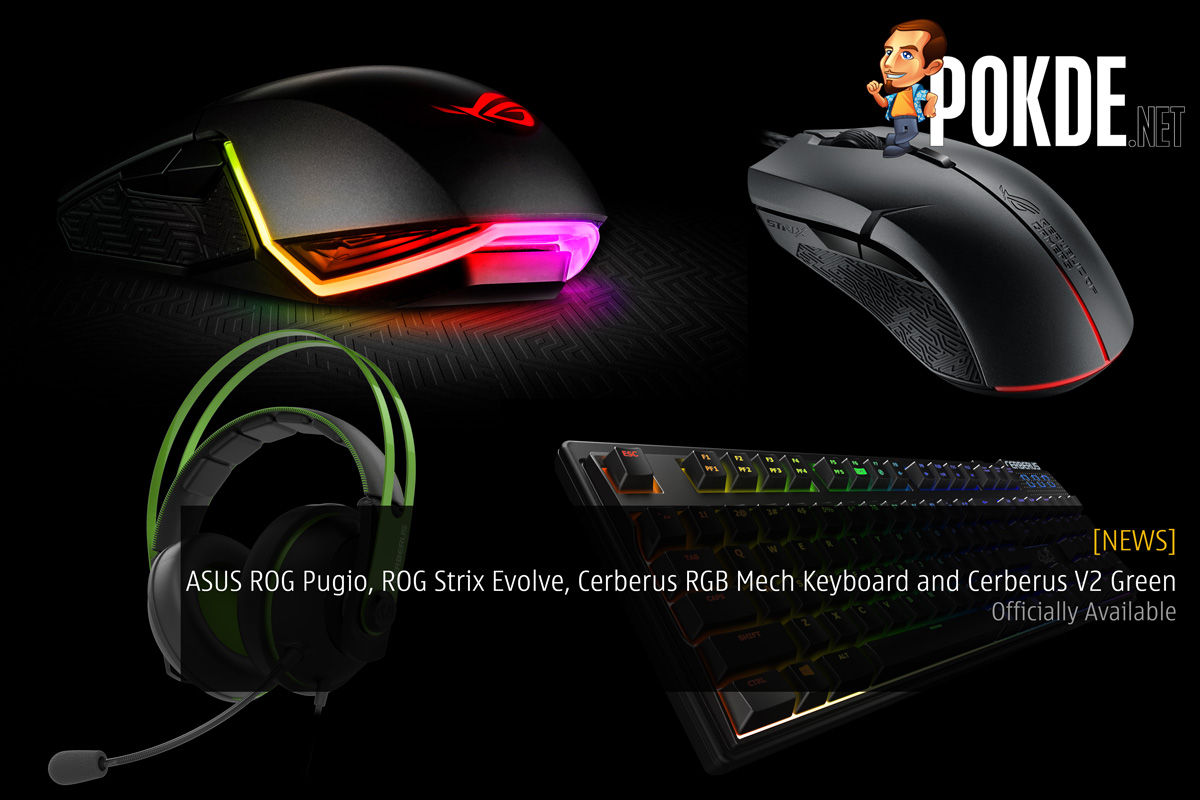 ASUS ROG Pugio, ROG Strix Evolve, Cerberus RGB Mech Keyboard and Cerberus V2 Green officially available 37