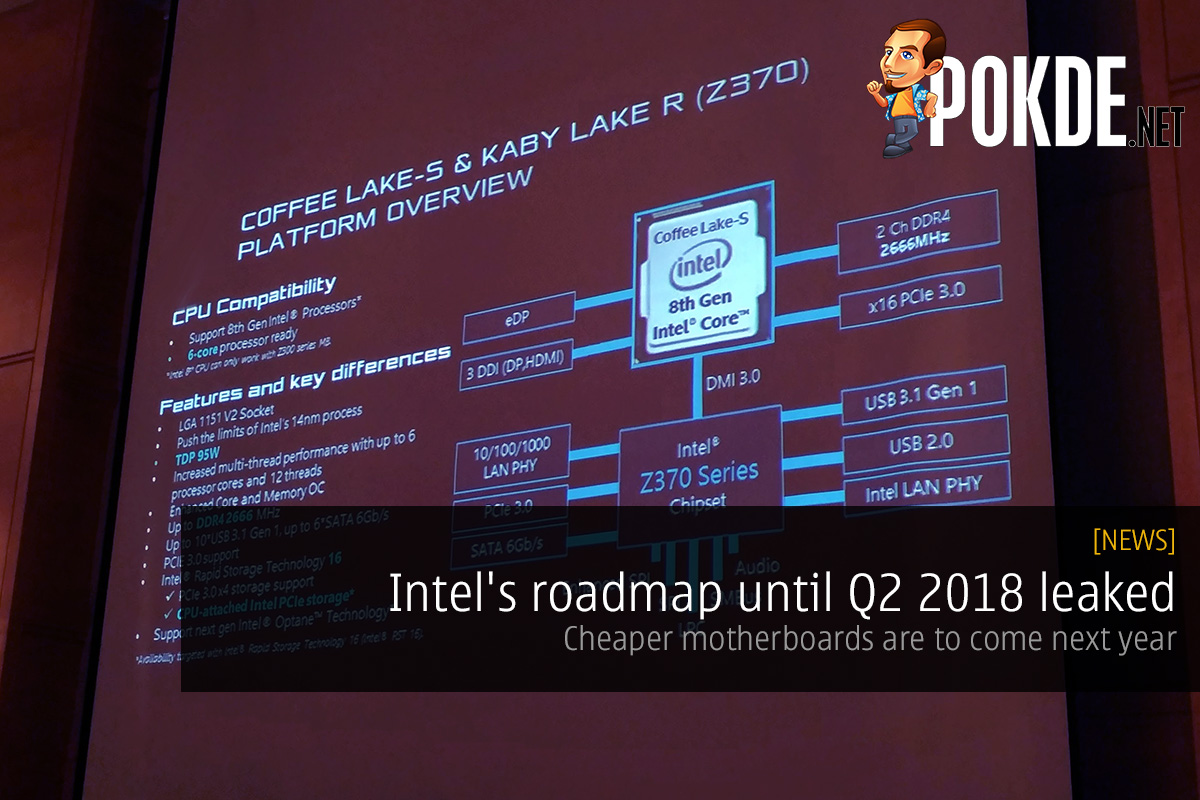 Intel's roadmap until Q2 2018 leaked; cheaper motherboards are to come next year 40