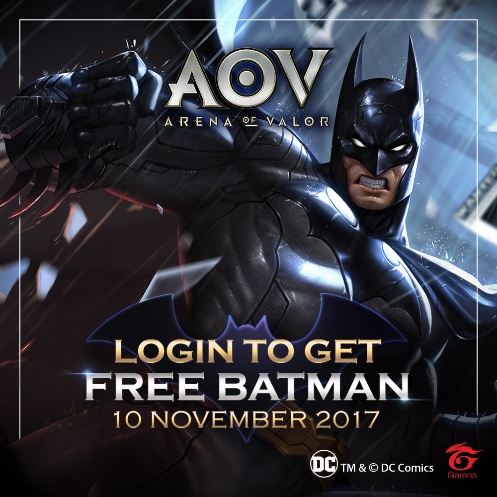 Get Batman For Free In Arena Of Valor; Unleash The Caped Crusader In The Arena! 30