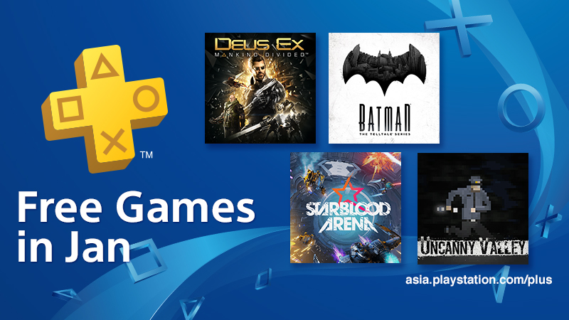 PS Plus Asia January 2018 FREE GAMES Lineup