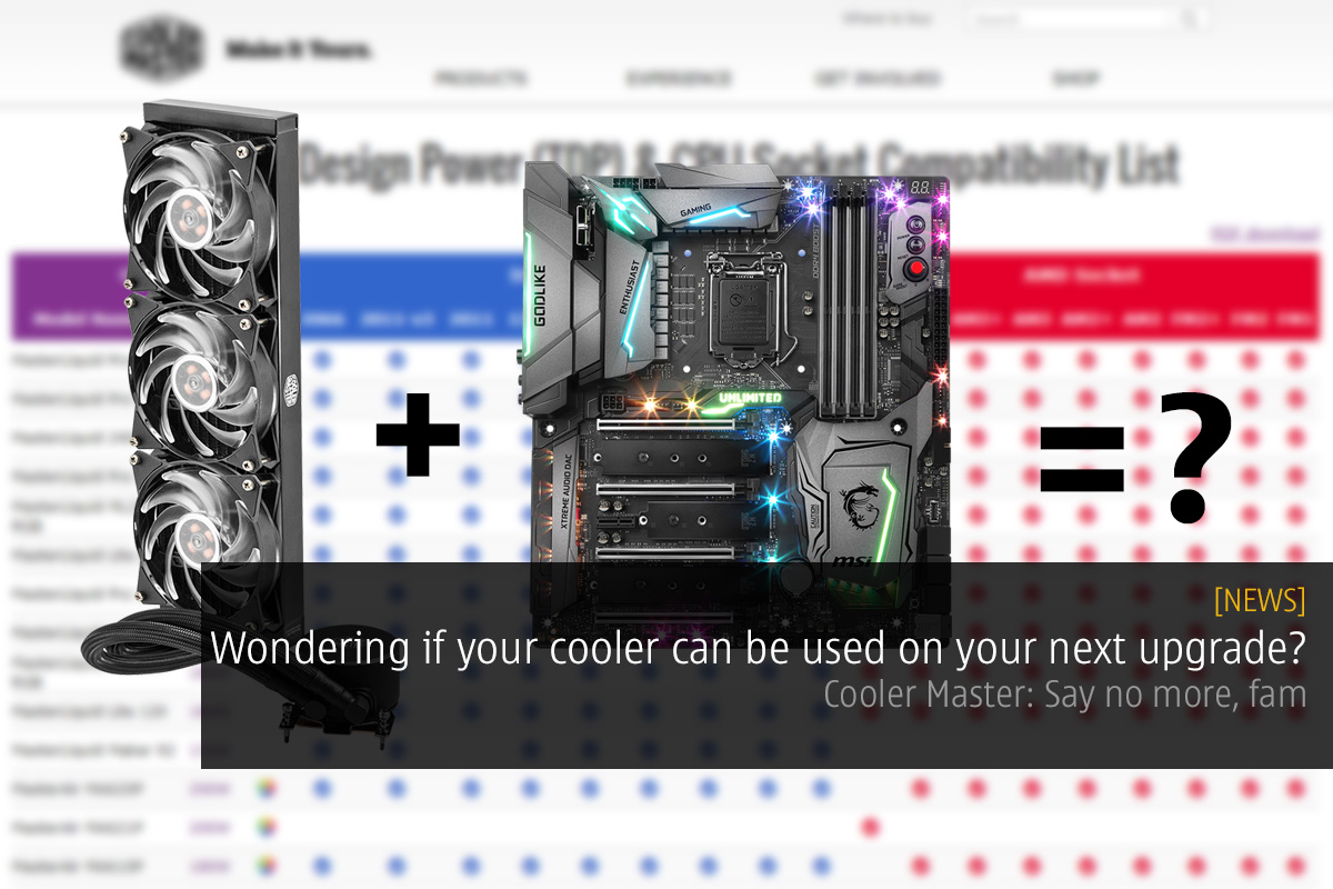 Wondering if your cooler can be used on your next upgrade? Cooler Master: Say no more, fam 34