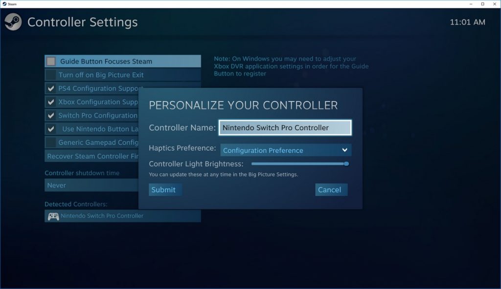 Nintendo Switch Pro Controller Steam Native Support