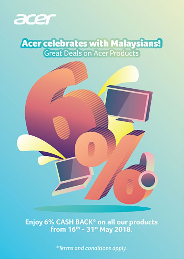 Enjoy Cashback with Acer Malaysia Products