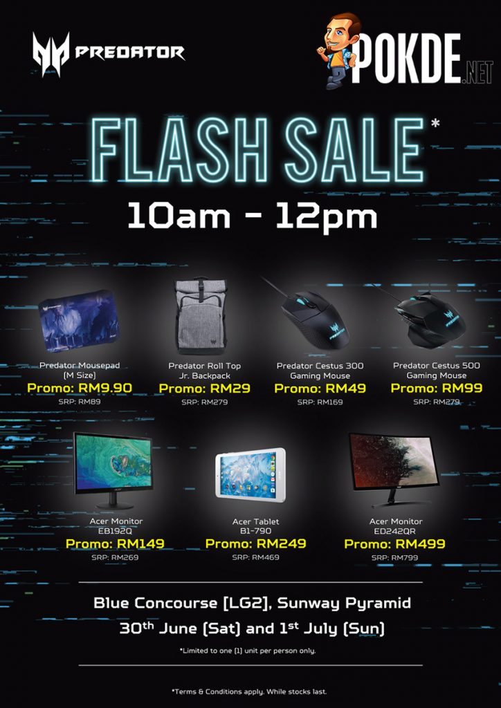 The flash sale at Predator's roadshow is just insane — up to 90% off selected products! 35