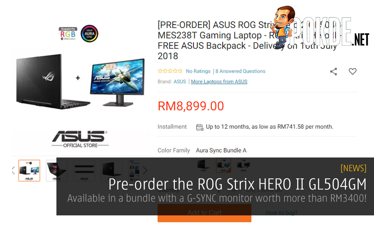 Pre-order the ROG Strix HERO II GL504GM — available in a bundle with a G-SYNC monitor worth more than RM3400! 29