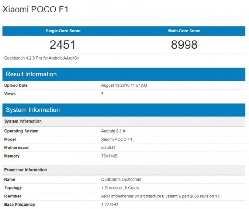 Xiaomi Pocophone F1 Leaked With Specifications 26
