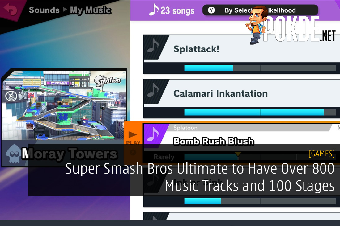 Super Smash Bros Ultimate to Have Over 800 Music Tracks and 100 Stages