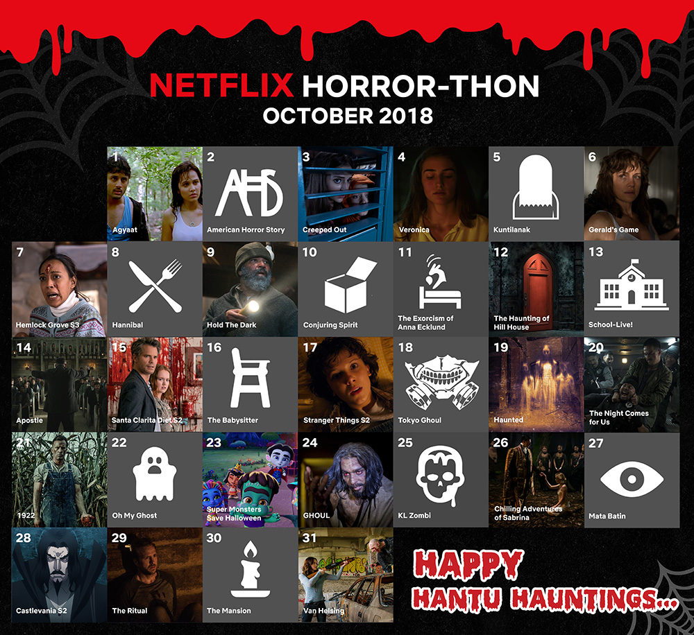 Enjoy A Whole Month of Horror With Netflix Horror-thon 2018