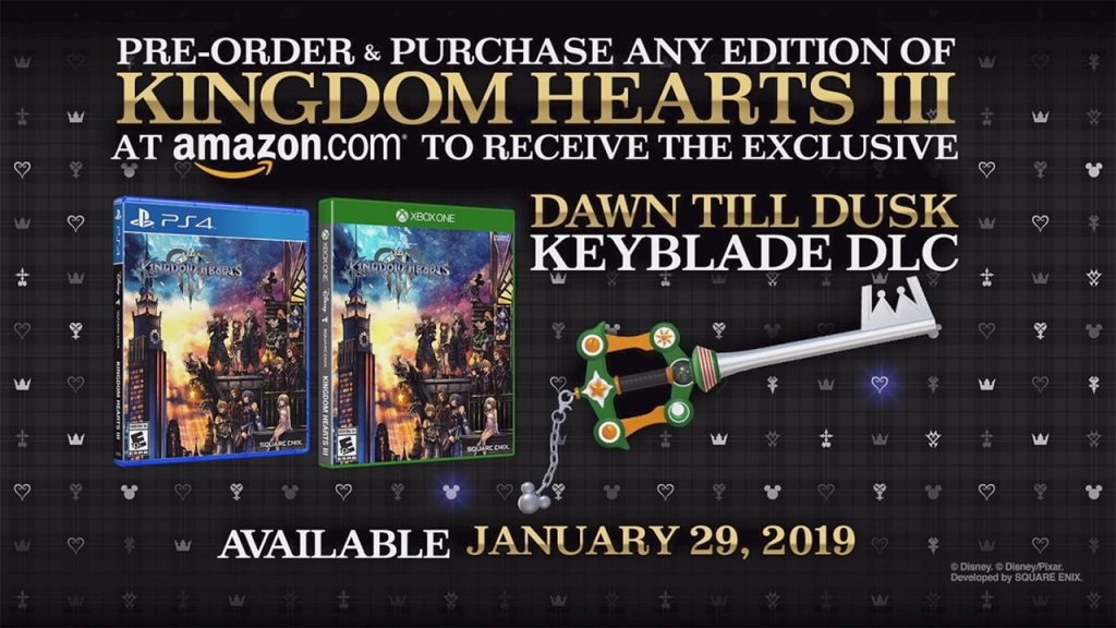 Pre-Order Kingdom Hearts 3 at Amazon And Get The Dawn Till Dusk Keyblade