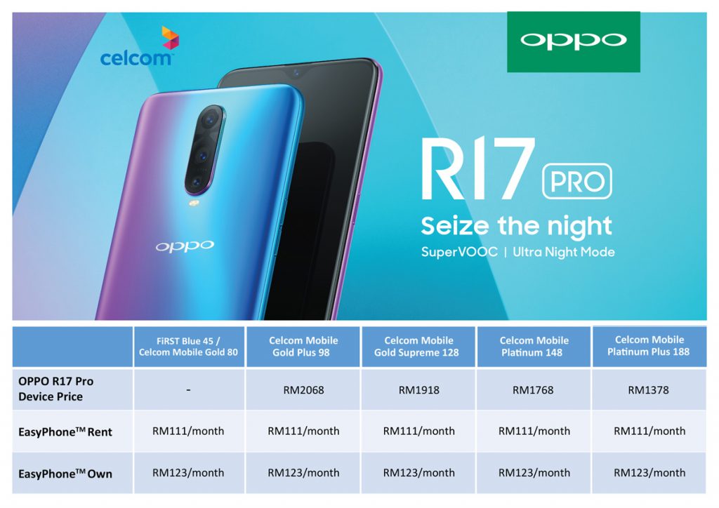 Get The OPPO R17 Pro From RM123 Per Month With Celcom EasyPhone Own 29