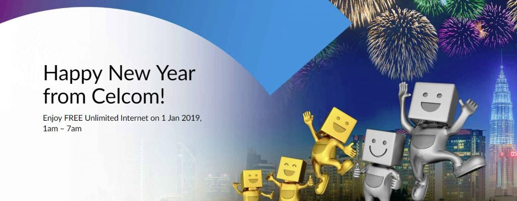 How to Claim Celcom FREE Unlimited Internet on New Year's Day 2019