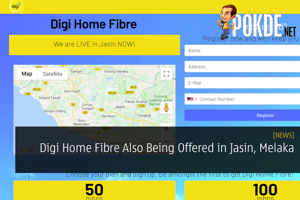Digi Home Fibre Also Being Offered in Jasin, Melaka