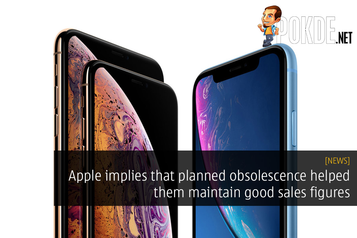 Apple implies that planned obsolescence helped them maintain good sales figures 23