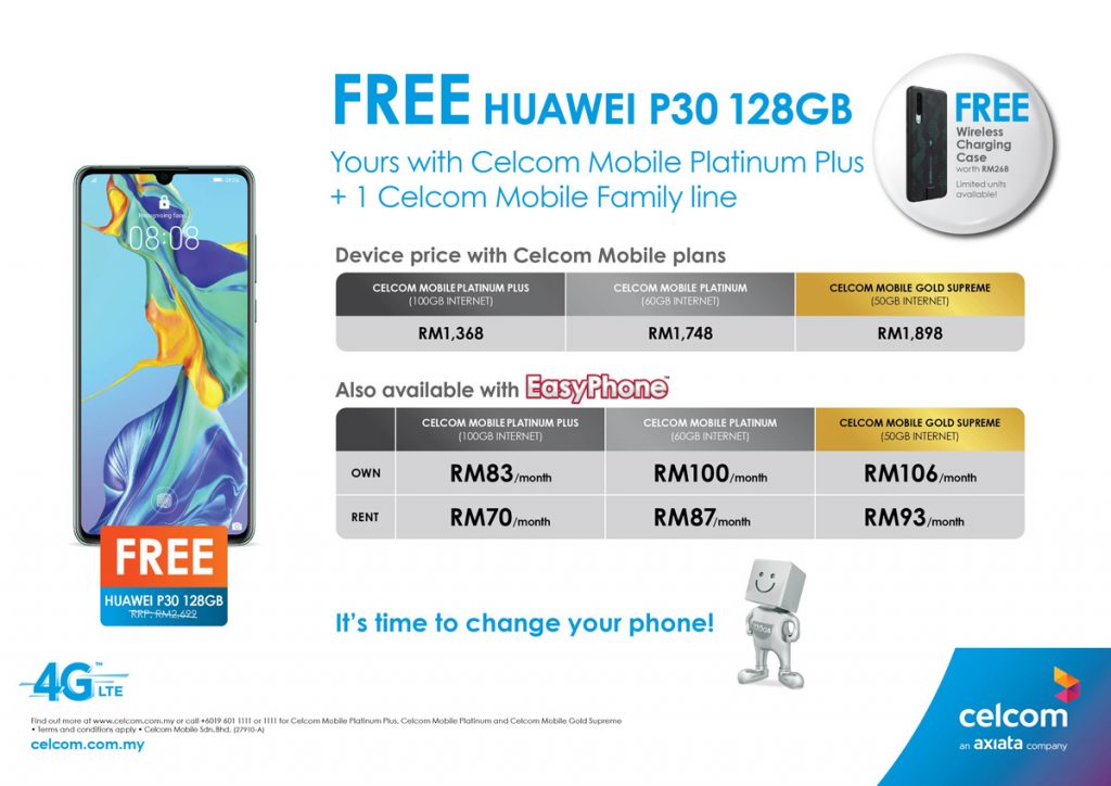 Get HUAWEI P30 Pro From As Low As RM120 Per Month With Celcom's EasyPhone 21