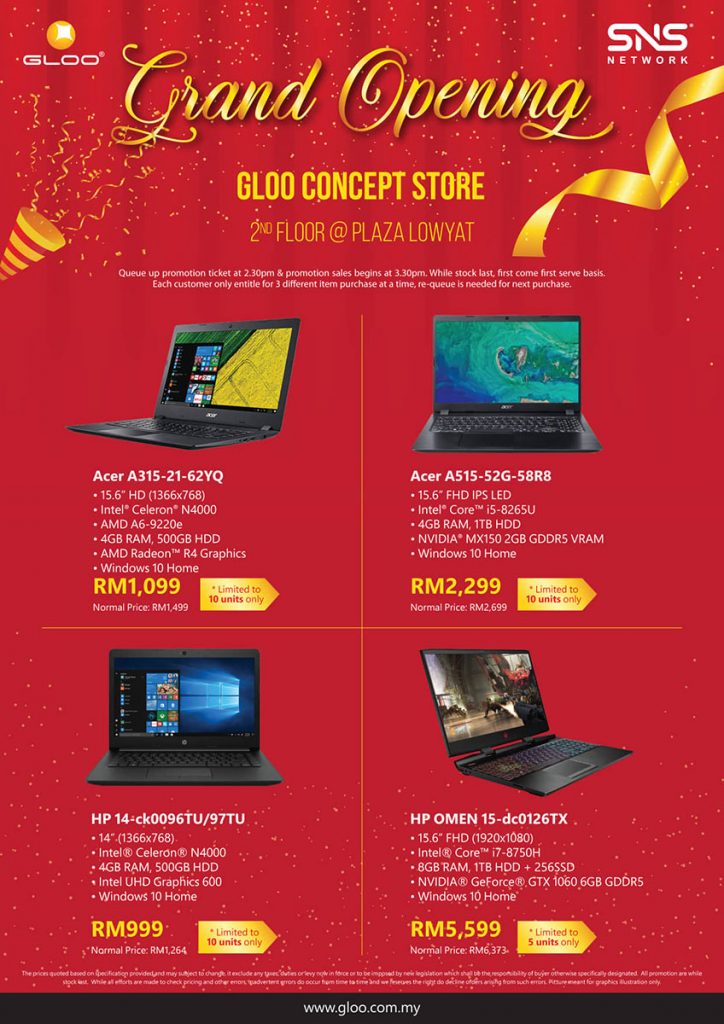 Get up to 95% off gadgets at the Grand Opening of GLOO Concept Store! 24