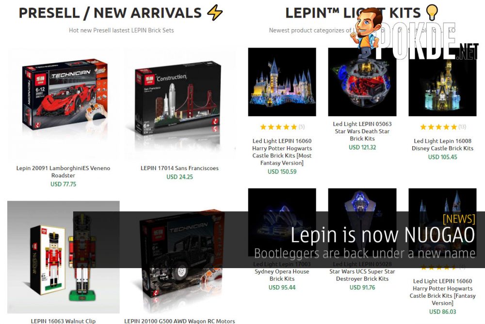 Lepin is now NUOGAO — bootleggers are back under a new name 22