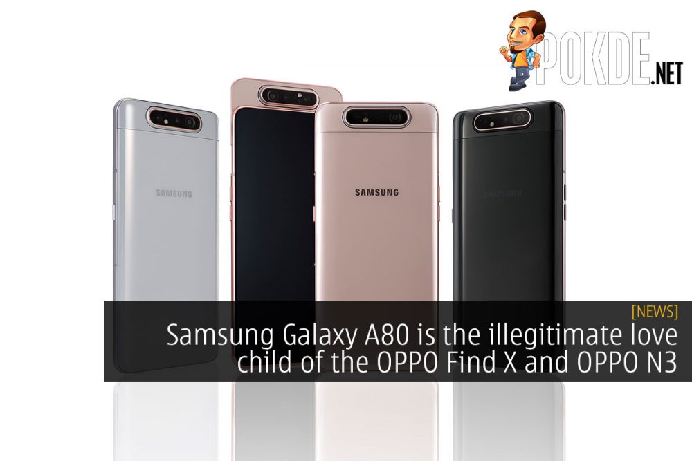 Samsung Galaxy A80 is the illegitimate love child of the OPPO Find X and OPPO N3 26
