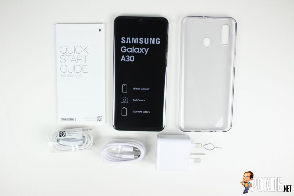 Unboxing the Samsung Galaxy A30 smartphone.