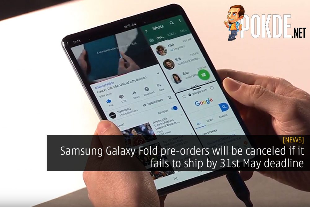 Samsung Galaxy Fold pre-orders will be canceled if it fails to ship by 31st May deadline 29