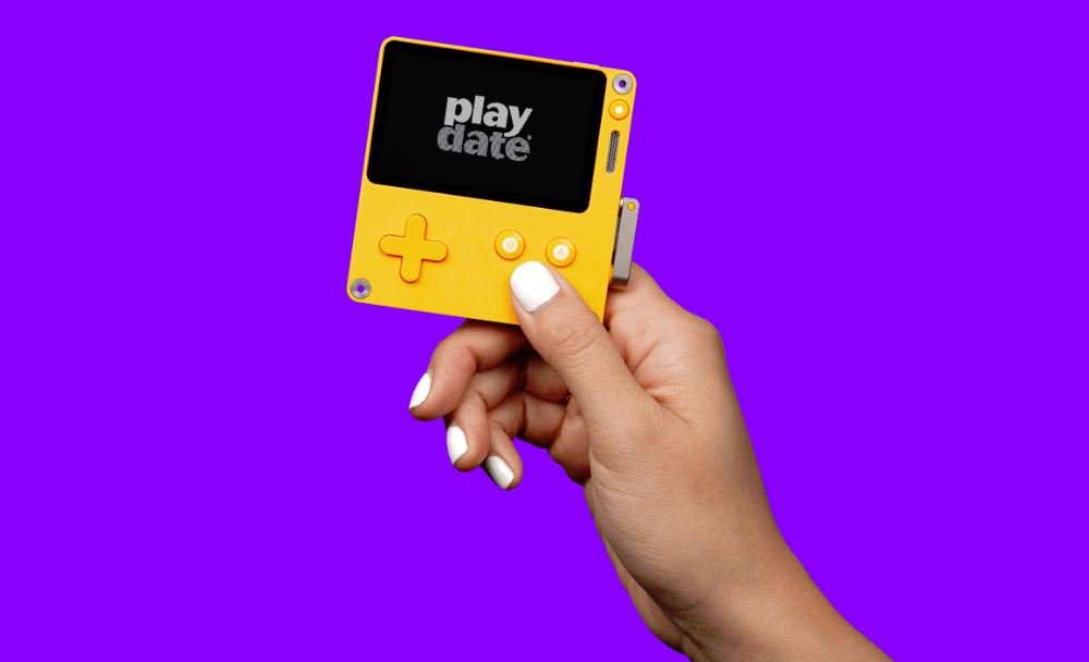 The Playdate is a Pocket-sized Handheld Game System With a Crank