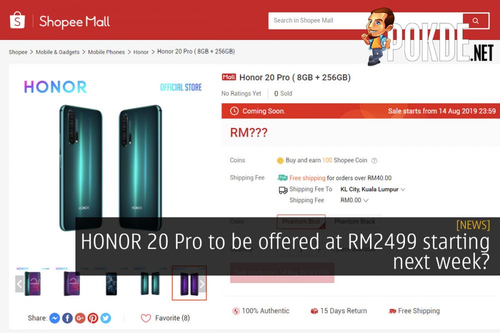 HONOR 20 Pro to be offered at RM2499 starting next week? 28