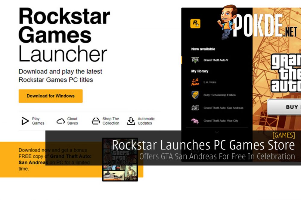 Rockstar Launches PC Games Store — Offers GTA San Andreas For Free In Celebration 26