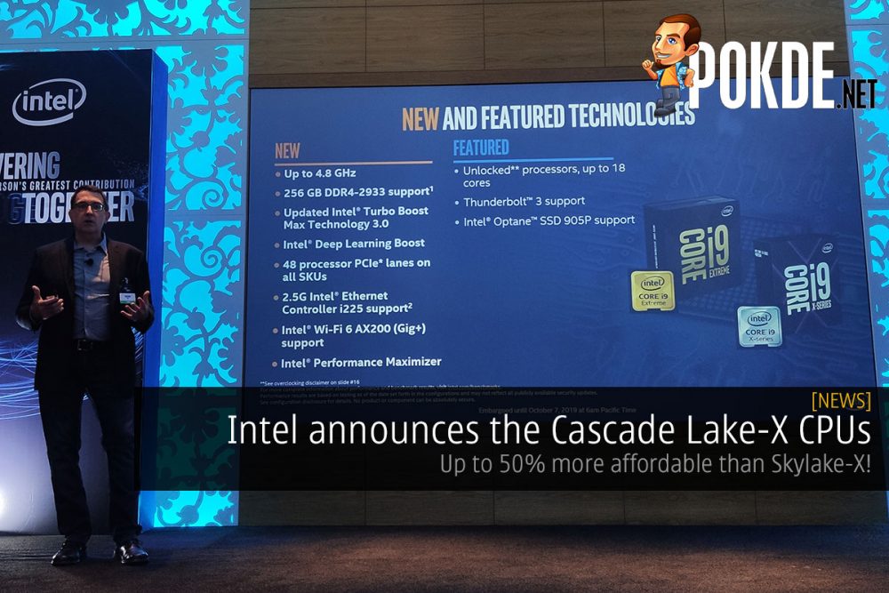 Intel announces the Cascade Lake-X CPUs — up to 50% more affordable than last-gen! 23