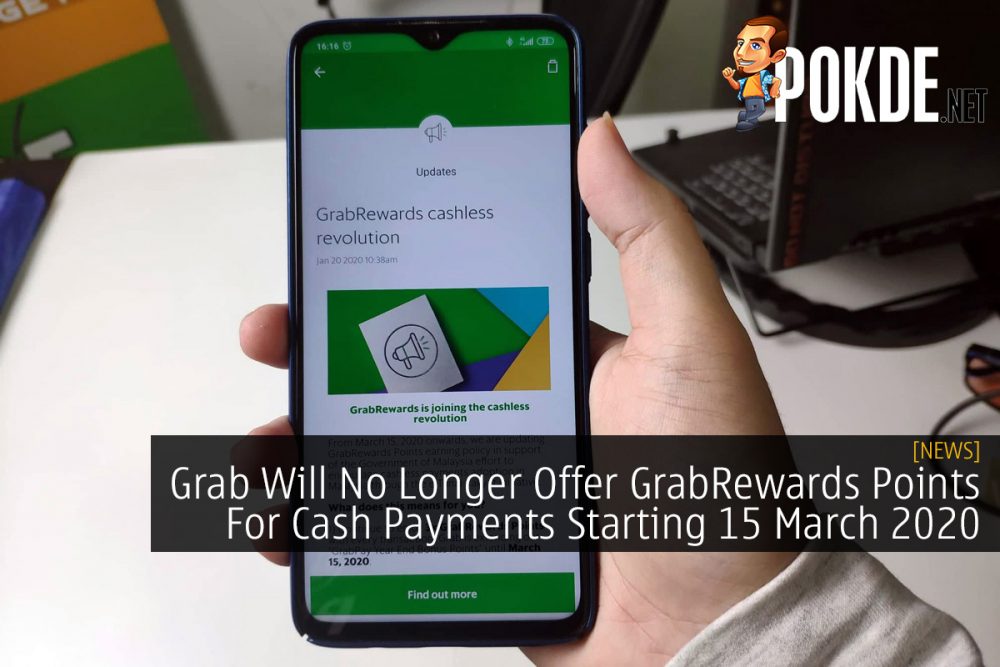 Grab Will No Longer Offer GrabRewards Points For Cash Payments Starting 15 March 2020 23