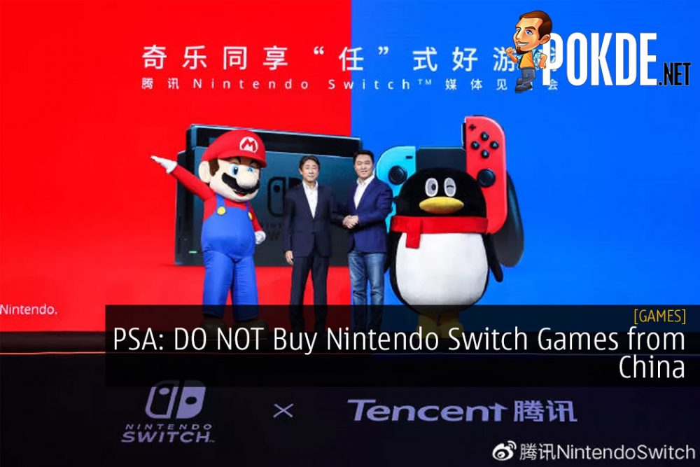 PSA: DO NOT Buy Nintendo Switch Games from China