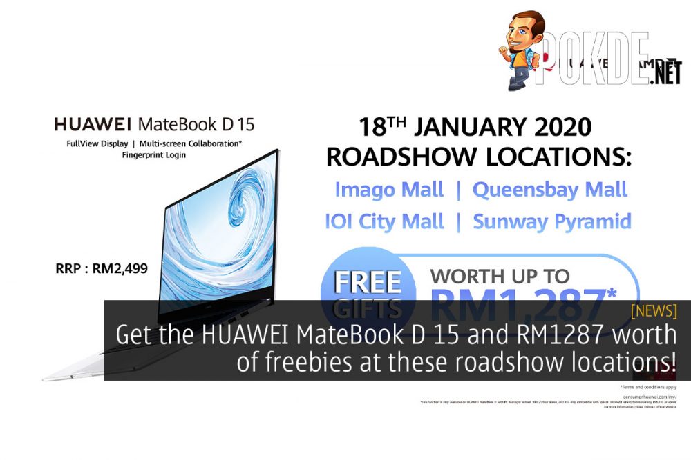 huawei matebook d roadshow freebies